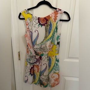 Floral romper with an open back